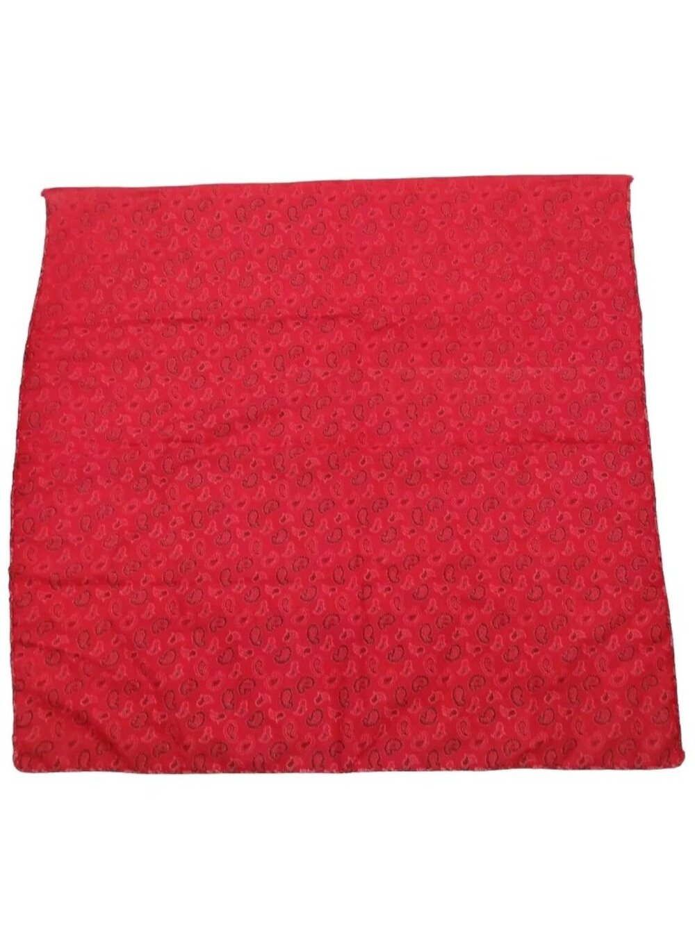 Wamsutta Paisley Red Black White Scarf Square 20"